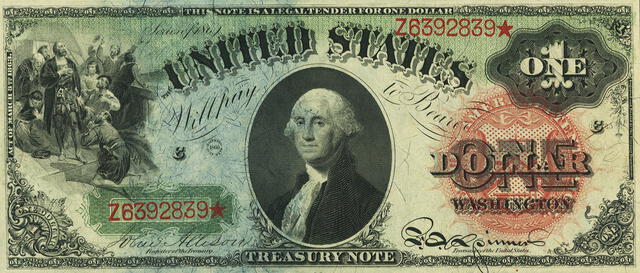  En este billete, está el retrato de George Washington, que fue la primera aparición del primer presidente de EE. UU. en cualquier denominación federal. Foto: CoinWeek   
