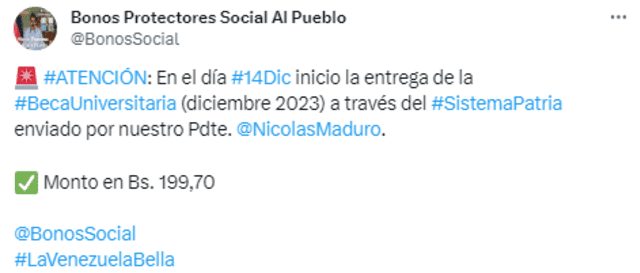 Nuevo Bono de la Patria: COBRA HOY monto de 199 bolívares a través del Sistema Patria | bono Chamba Juvenil | qué bono está llegando | como activar chamba juvenil | registro chamba juvenil