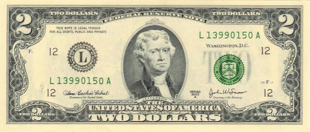 Las subastas de moneda, como las organizadas por la US Currency Auctions, sugieren que billetes de US$2 emitidos hasta el año 1917 pueden alcanzar valores de varios miles de dólares. Foto: difusión   