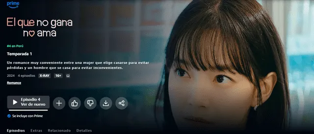  'El que no gana no ama' en Prime Video. Foto: captura   