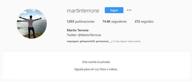 Martín Terrone en Instagram