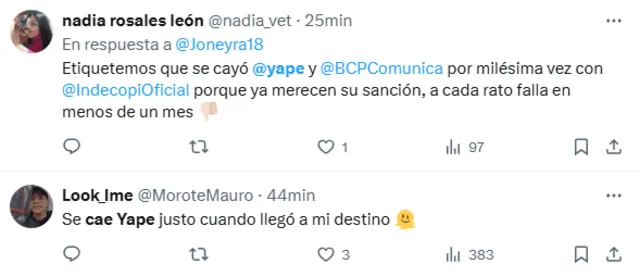 Usuarios reportan caída de yape este 28 de mayo de 2025. Foto: X Usuarios reportan caída de yape este 28 de mayo de 2025. Foto: X
