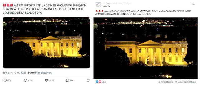 <em>Desinformación sobre la Casa Blanca. Foto: captura de X / Facebook</em> <em>Desinformación sobre la Casa Blanca. Foto: captura de X / Facebook</em>
