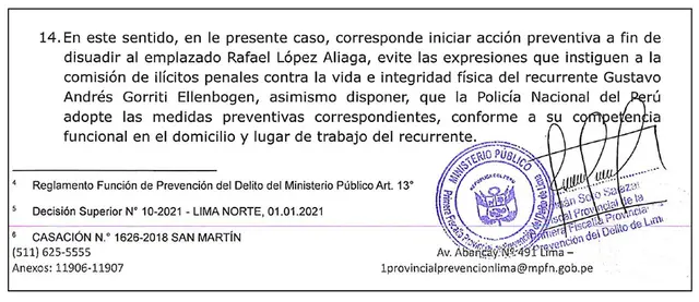 Fiscalía se pronuncia sobre las declaraciones de López Aliaga contra Gorriti. Foto: IDL-Reporteros Fiscalía se pronuncia sobre las declaraciones de López Aliaga contra Gorriti. Foto: IDL-Reporteros