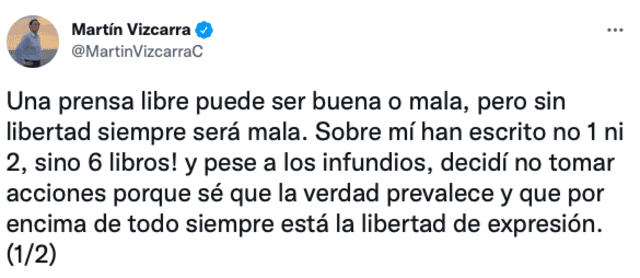 Tuit de Martín Vizcarra