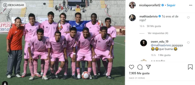 Nicola Porcella publica fotografía de Sport Boys en Instagram. Foto: Instagram.