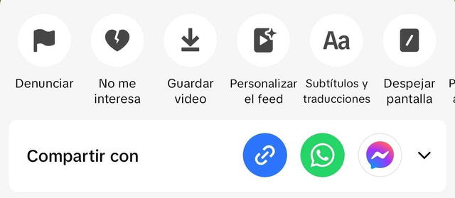 Así luce el nuevo botón. Foto: captura de TikTok   