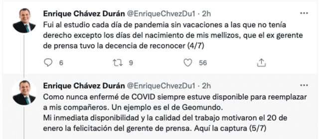 Twitter de Enrique Chávez