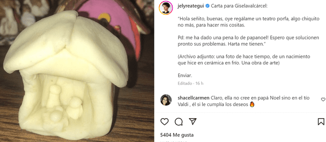 Publicación de Jely Reátegui. Foto: Instagram