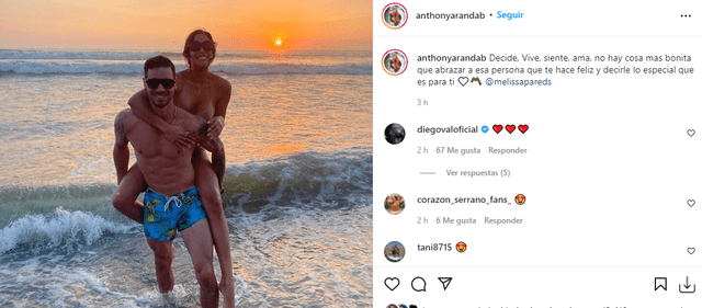 Anthony Aranda dejó atrás las críticas en torno a su relación con Melissa Paredes. Foto: Anthony Aranda/Instagram.