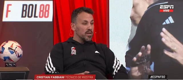 Cristian Fabbiani en entrevista con ESPN. Foto: captura de ESPN.   