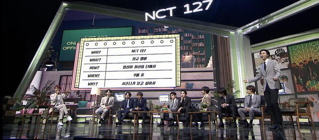 NCT 127 en su fanmeeting virtual de aniversario. Foto: SM/Vlive