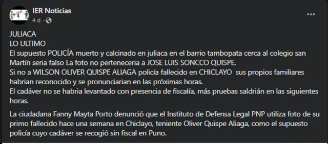 Ejemplo de publicación imprecisa sobre el tema Ejemplo de publicación imprecisa sobre el tema