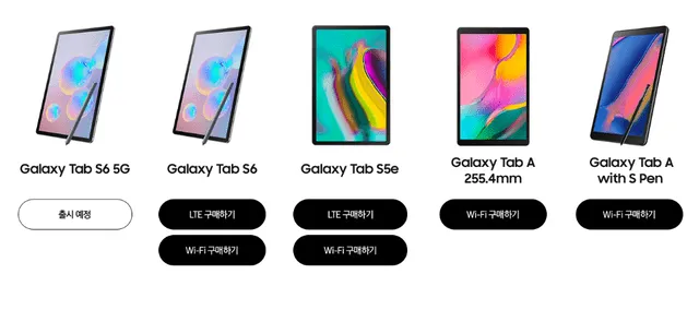 La Galaxy Tab S6 5G aparece en página web de Samsung.