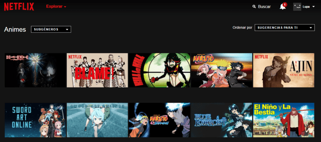 Códigos para ver anime en Netflix
