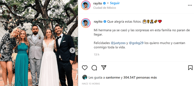 Publicación de 'Rayito', hermano de YosStop.  Foto: Instagram