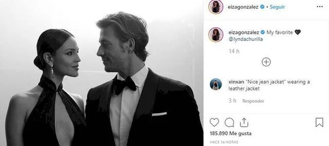 Eiza González y Luke Bracey en Instagram