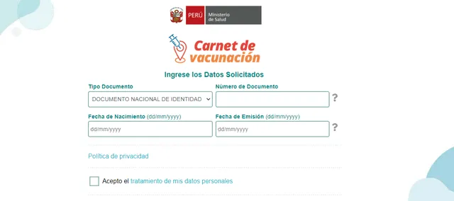 Conoce cómo descargar tu carnet de vacunación por la web. Foto: captura Minsa