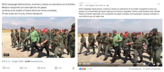 <em>Desinformación sobre Nicolás Maduro. Foto: captura de X / Facebook</em>   
