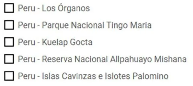 Los cinco destinos peruanos que participan en los Green Destinations 2025.   