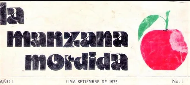 Logotipo de "La manzana mordida", revista de poesía.