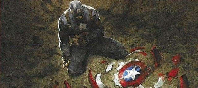 Así destruye Thanos el escudo del Capitán. Foto: Marvel