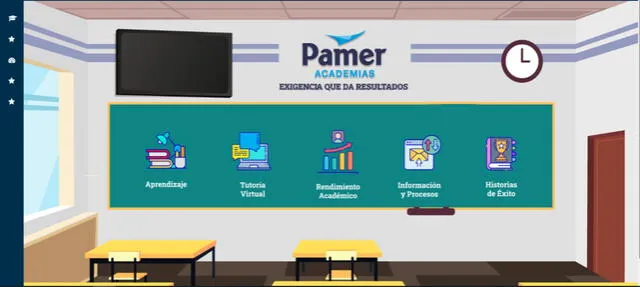 Interfaz del aula virtual de Pamer. (Foto: Captura aula virtual Pamer)