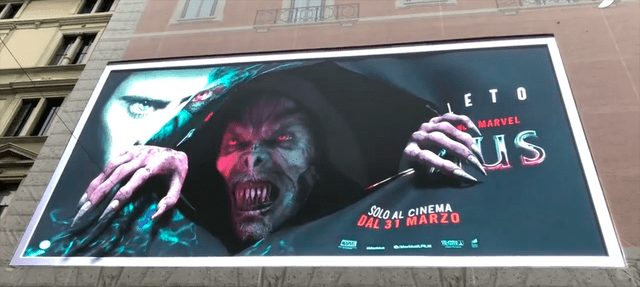 “Morbius”: aterrador anuncio sorprende en las calles de Italia