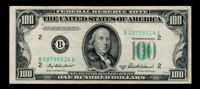  Billete de 100 dólares de 1950. Foto: eBay<br>    