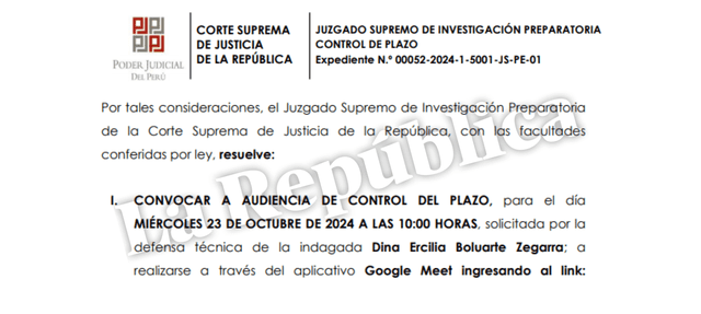  El Poder Judicial decidirá si Dina Boluarte seguirá investigada o no por abuso de autoridad.   