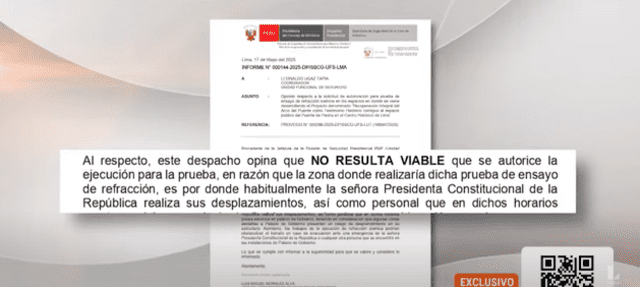  Permiso denegado por Palacio de Gobierno. 