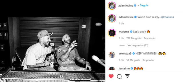 Adam Levine encendió las redes sociales. Foto: captura de Instagram / Adam Levine