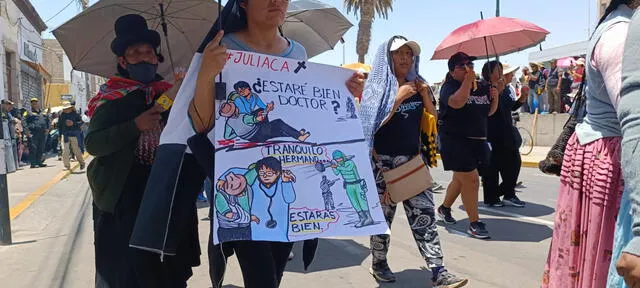 Manifestantes se solidarizan con fallecidos en Juliaca