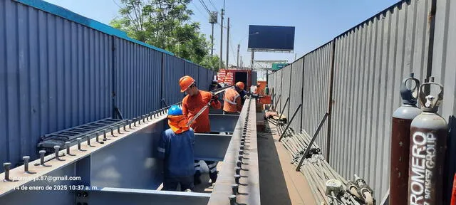 Se realiza la última fase de reparación del puente Palmeras