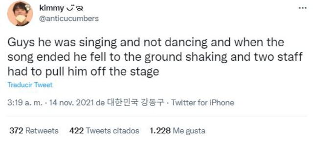 Fans cuentan lo que ocurrió en concierto de Wonho. Foto: Twitter