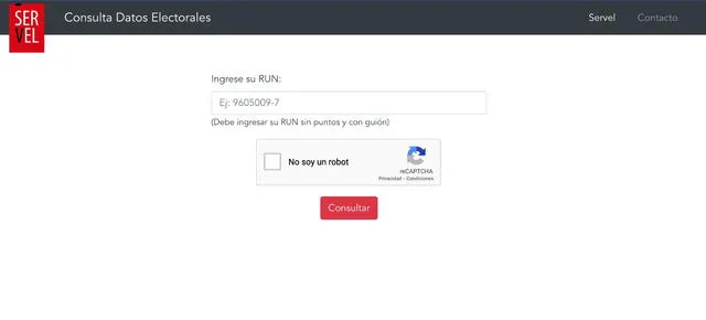 Con Servel puedes consultar tu local de votación. Foto: captura de pantalla   