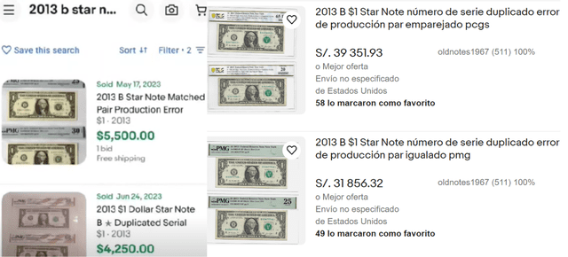 dólar, billetes de 1 dólar, billetes de 1 dólar del 2013, billetes de 1 dólar valiosos