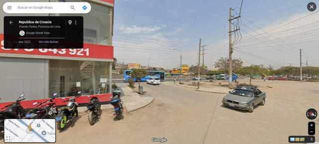  El incendio del bus se produjo en Puente Piedra. Foto: captura en Google Street View.<br><br>    