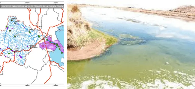 Contaminación ambiental de la Cuenca del río Coata. Foto: Muqui