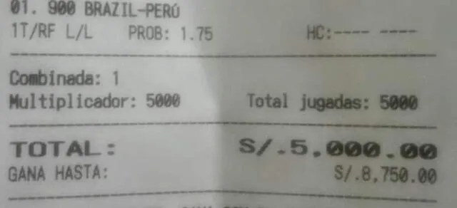 Hincha perdió cinco mil soles por ir en contra de la selección peruana.