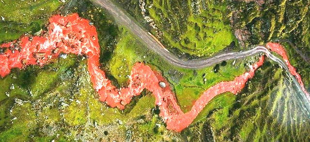 El río Rojo se encuentra a más de tres horas de la ciudad de Cusco