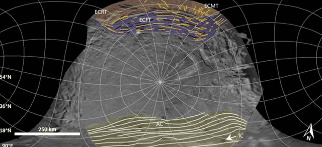 Miranda es similar a otras lunas heladas que se cree también pueden albergar océanos. Foto: The Planetary Science Journal   