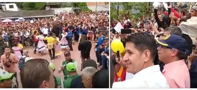<em>Otras escenas de la visita de Petro al municipio catatumbense de El Tarra. Foto: captura de YouTube</em>   