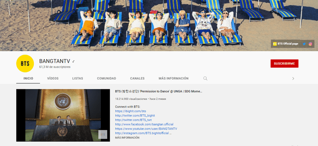 BTS cuenta con una canal de vídeos oficial llamado BANGTANTV. Foto: captura/YouTube