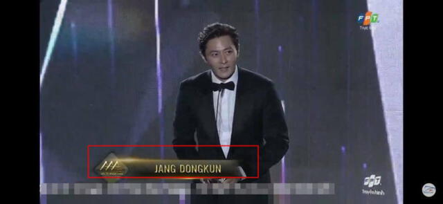 AAA 2019: El nombre del actor Jang Dong Gun estaba mal escrito.