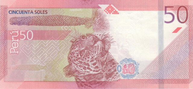 Reverso de los nuevos billetes de S/ 50. Foto: BCRP