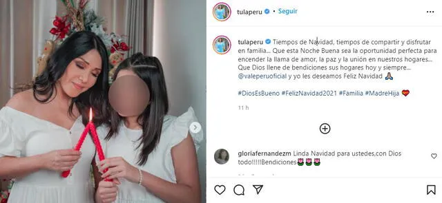 Tula Rodríguez destaca la unión familiar en Navidad. Foto: Tula Rodríguez/Instagram