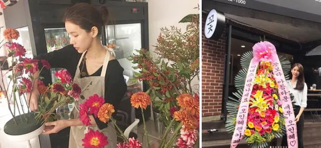 Oh In Hye como florista. Créditos: Instagram