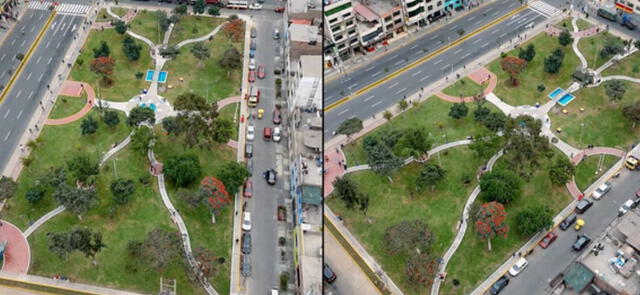  La remodelación incluyó mejoras significativas en el parque y en las vías públicas. Foto: Municipalidad de San Martín de Porres.    