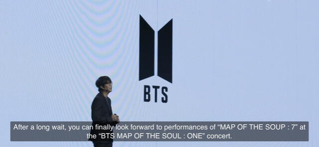 BTS sobre Map of the soul ON:E. Créditos: Big Hit Entertainment.